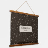 名前をカスタムするベビームーディカントリーブラウン子供部屋デコール 吊り下げ型タペストリー (傾斜あり)