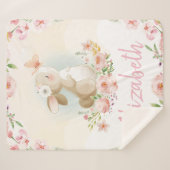 名前をカスタムするベビー子供部屋 シェルパブランケット (正面(横))