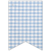 名前をカスタムするベビーQベビーシャワーバーベキューボーイブルー バンティングフラッグ (第1の旗)