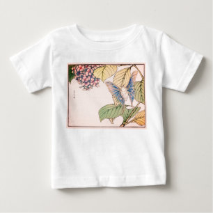 名前をカスタムするベビーTシャツ日本のプリント蝶 ベビーTシャツ