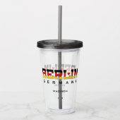 名前をカスタムするベルリンドイツ アクリルタンブラー (正面)