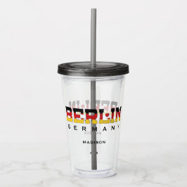 名前をカスタムするベルリンドイツ アクリルタンブラー