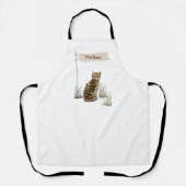 名前をカスタムするベンガルキャットペットエプロン エプロン (正面)