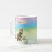名前をカスタムするベンガルキャットペット コーヒーマグカップ (正面左)