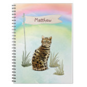 名前をカスタムするベンガルキャットペット ノートブック (正面)