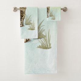 名前をカスタムするベンガルキャットペット バスタオルセット