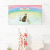 名前をカスタムするベンガルキャットペット 横断幕 (インサイチュ)