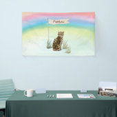 名前をカスタムするベンガルキャットペット 横断幕 (トレードショー)