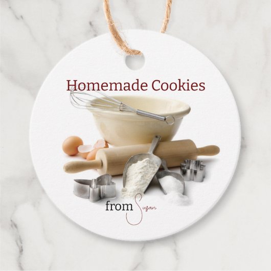 名前をカスタムするベーキングラベル フェイバータグ (正面)