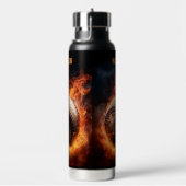 名前をカスタムするベースボールオンファイア ウォーターボトル (右面)