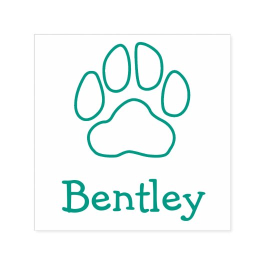 名前をカスタムするペットの署名手の印刷のアウトライン セルフインキングスタンプ (デザイン)