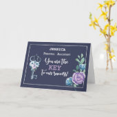 名前をカスタムするペルソナアシスタント管理者プロの日 カード (黄色い花)