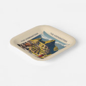 名前をカスタムするペルーマチュピチュ ペーパープレート (傾斜あり)