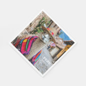 名前をカスタムするペルーラマ スタンダードランチョンナプキン (角)