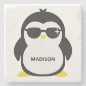 名前をカスタムするペンカッコいいギンコースター ストーンコースター (正面)