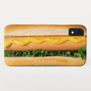 名前をカスタムするホットドッグの電話ケース iPhone XRケース