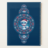 名前をカスタムするホリデーかわいいベアーガジュアルマンダラ プランナー手帳 (裏面)