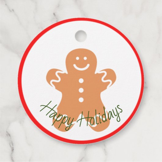 名前をカスタムするホリデークッキーメッセージカード フェイバータグ (裏面)