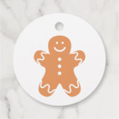 名前をカスタムするホリデージンジャーブレッドメッセージカード フェイバータグ (裏面)
