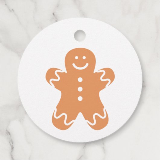 名前をカスタムするホリデージンジャーブレッドメッセージカード フェイバータグ (裏面)