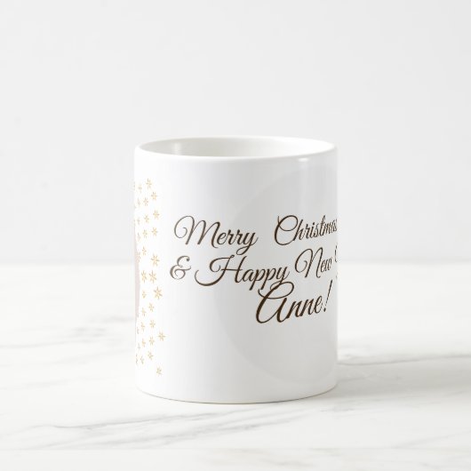 名前をカスタムするホリデーマグ、かわいい子犬 コーヒーマグカップ