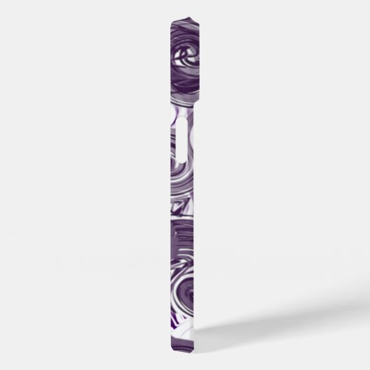 名前をカスタムするホワイトスパイラルパターンパープル抽象芸術 Case-Mate iPhoneケース (裏面 / 右)