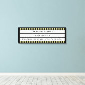 名前をカスタムするホームムービーシアターマーキーパーソナル キャンバスプリント (インサイチュ (ウッドフロア))