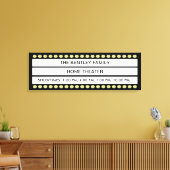 名前をカスタムするホームムービーシアターマーキーパーソナル キャンバスプリント (インサイチュ (リビング))