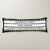 名前をカスタムするホームムービーシアターマーキーパーソナル ボディピロー (裏面)