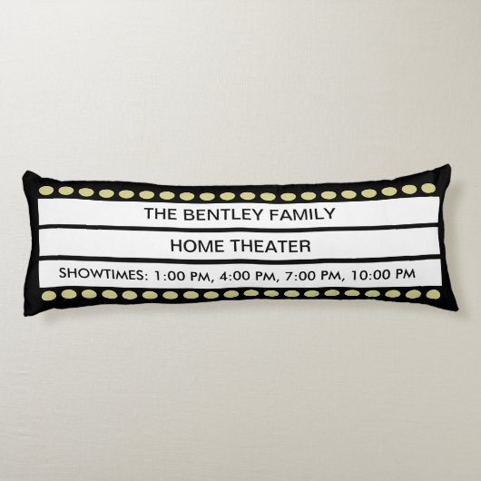 名前をカスタムするホームムービーシアターマーキーパーソナル ボディピロー (裏面)