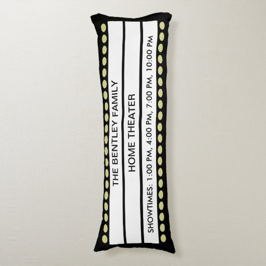 名前をカスタムするホームムービーシアターマーキーパーソナル ボディピロー (正面縦)