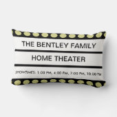 名前をカスタムするホームムービーシアターマーキーパーソナル ランバークッション (裏面)