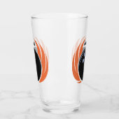 名前をカスタムするボウリング火炎付きボール タンブラーグラス (左)