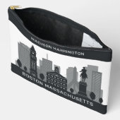 名前をカスタムするボストンマサチューセッツ アクセサリーポーチ (見開き)