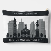 名前をカスタムするボストンマサチューセッツ アクセサリーポーチ (裏面)