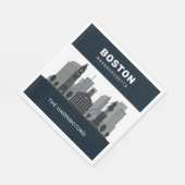 名前をカスタムするボストンマサチューセッツ スタンダードランチョンナプキン (角)