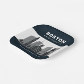 名前をカスタムするボストンマサチューセッツ ペーパープレート (傾斜あり)