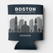 名前をカスタムするボストンマサチューセッツ 缶クーラー (裏面)