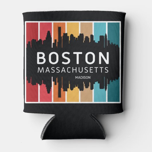 名前をカスタムするボストンマサチューセッツ 缶クーラー (正面)