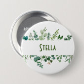 名前をカスタムするボタン – スタイルの個人用設定 缶バッジ (正面&裏面)