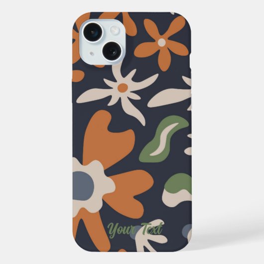 名前をカスタムするボホフローラ iPhoneケース (裏面)