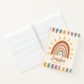 名前をカスタムするボホーレインボー新学期 ノートブック (内部)