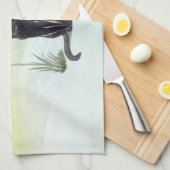 名前をカスタムするボンベイキャットペット キッチンタオル (四つ折り)