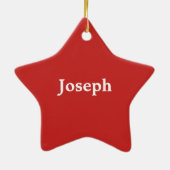 名前をカスタムするボーイズバイク セラミックオーナメント (裏面)