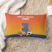 名前をカスタムするボーイ第3期バースポーズボール ランバークッション (ブランケット)