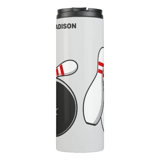 名前をカスタムするボーリングストライキ タンブラー (裏面)