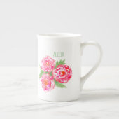 名前をカスタムするボーン中国マグカップバラ水彩 ボーンチャイナマグカップ (右)