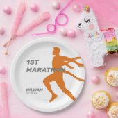 名前をカスタムするポストマラソンお祝いパーティー ペーパープレート (パーティー)