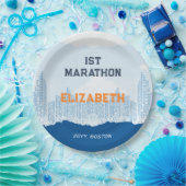 名前をカスタムするポストマラソンお祝いパーティー ペーパープレート (パーティー)