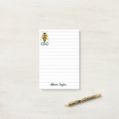 名前をカスタムするポストItノートBee優しいひまわり花 ポストイット (デスク上)